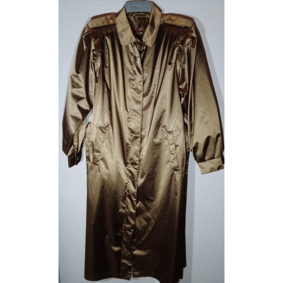 Vintage Jackets & Blazers - Vintage Gold Women's Trench Coat Size 11/12